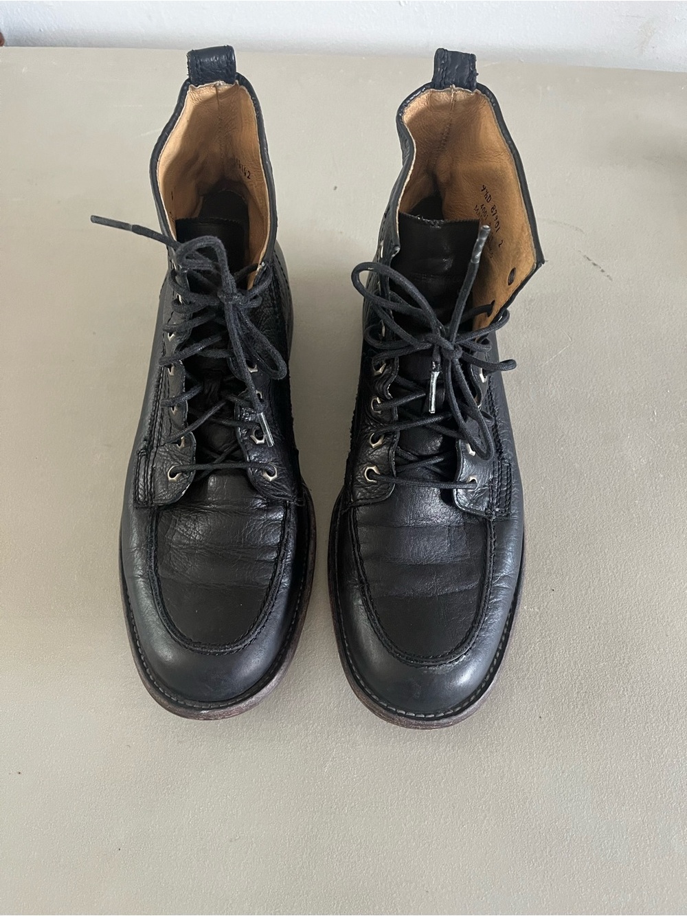 Frye Black Leather Chukka Lace-Up Boots